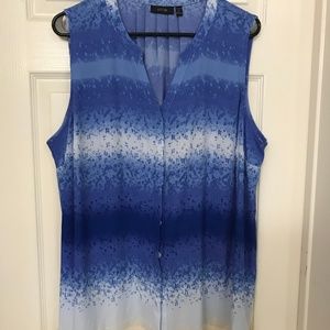 Sleeveless Blouse - Multi Patterned